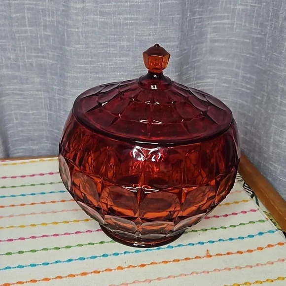 Other - RED GLASS DISH